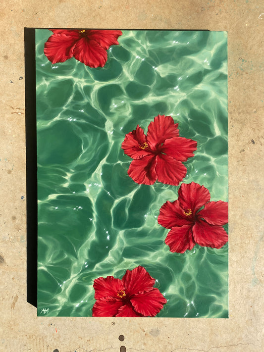 'Hibiscus Dreams III' Original